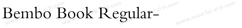 Bembo Book Regular字体转换